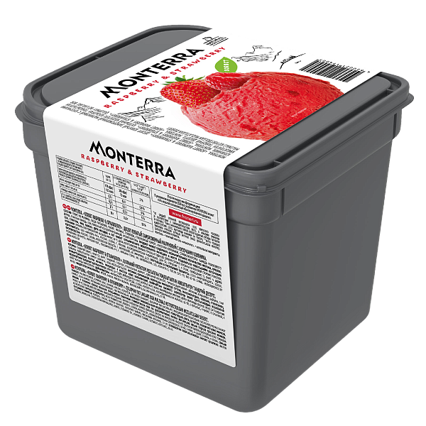 “MONTERRA” raspberry dessert with strawberry pieces